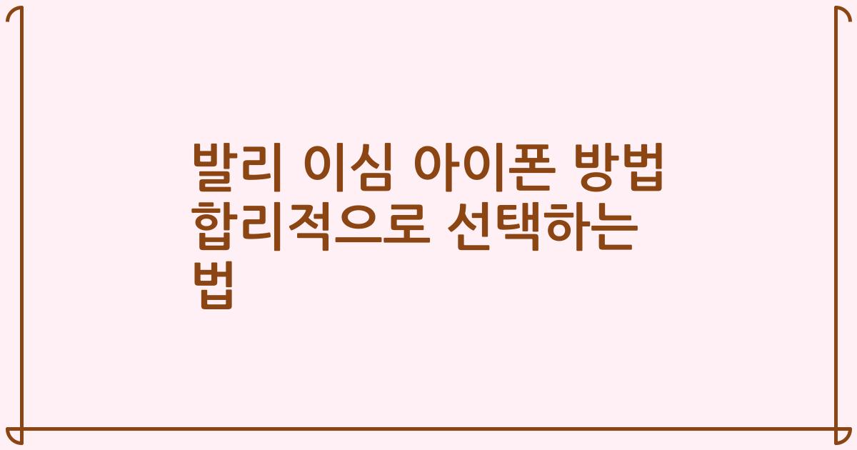 발리 이심 아이폰 방법 합리적으로 선택하는 법